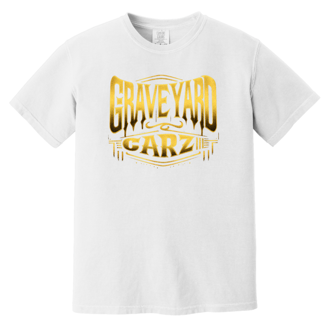 Graveyard Carz Gold Comfort Colors Heavyweight Tee - GYC Merch Store