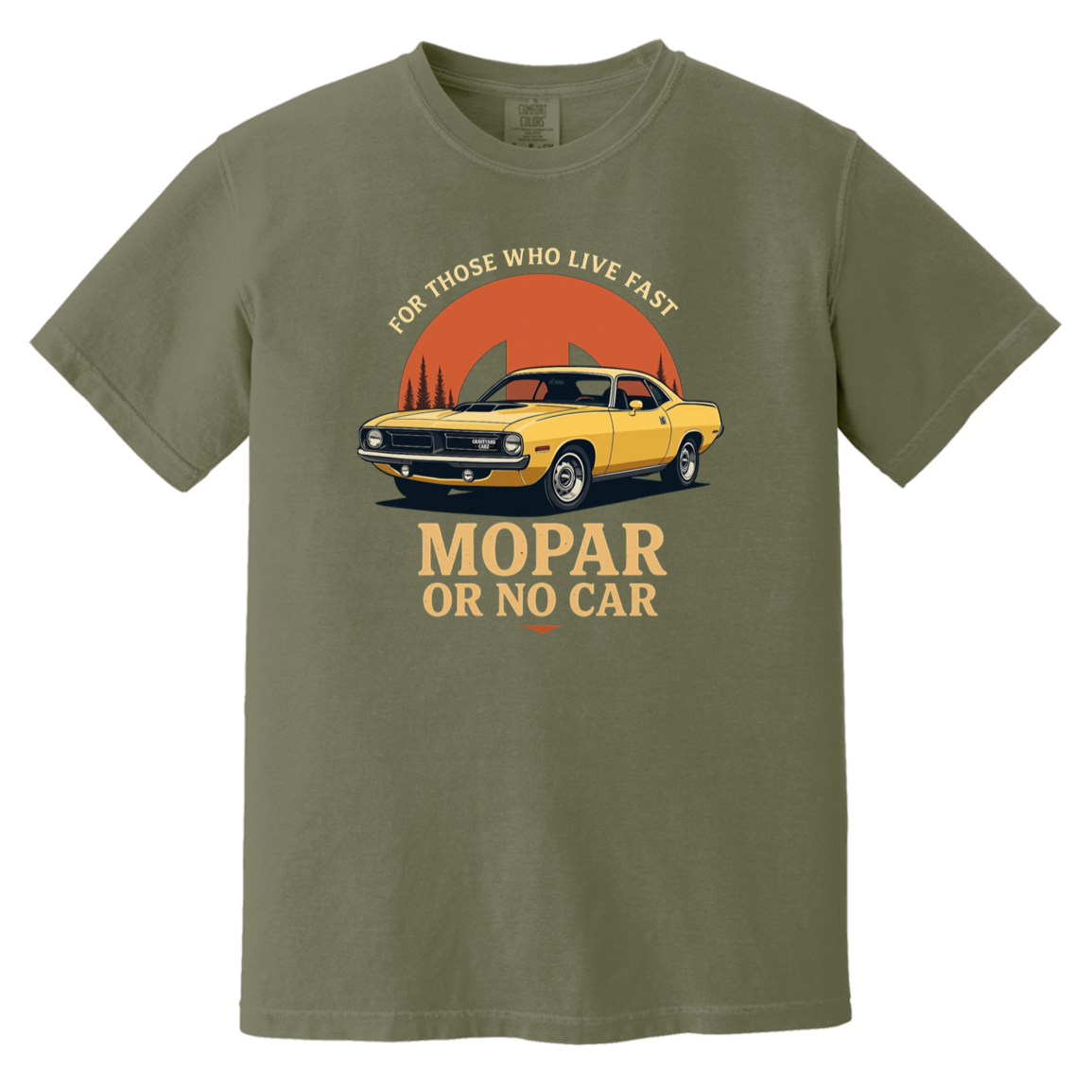 Mopar Or No Car Comfort Colors Heavyweight Tee - GYC Merch Store