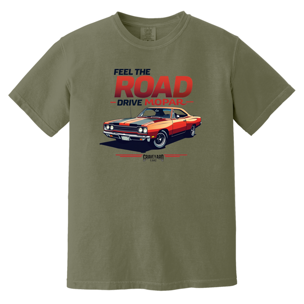 Feel The Road Drive Mopar Comfort Colors Heavyweight Tee - GYC Merch Store