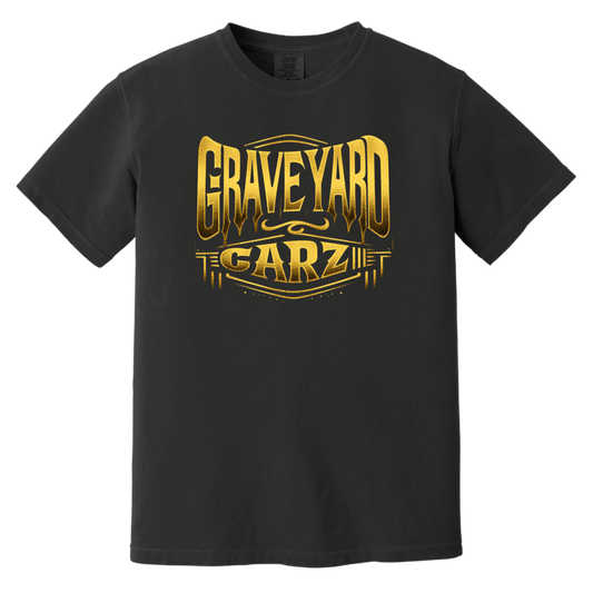 Graveyard Carz Gold Comfort Colors Heavyweight Tee - GYC Merch Store