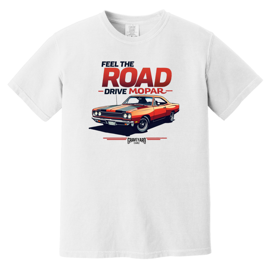 Feel The Road Drive Mopar Comfort Colors Heavyweight Tee - GYC Merch Store