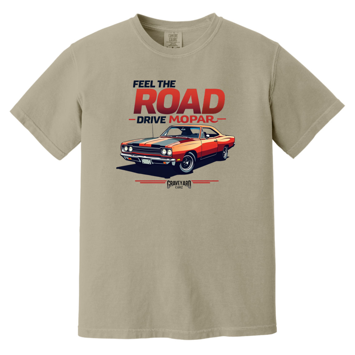 Feel The Road Drive Mopar Comfort Colors Heavyweight Tee - GYC Merch Store