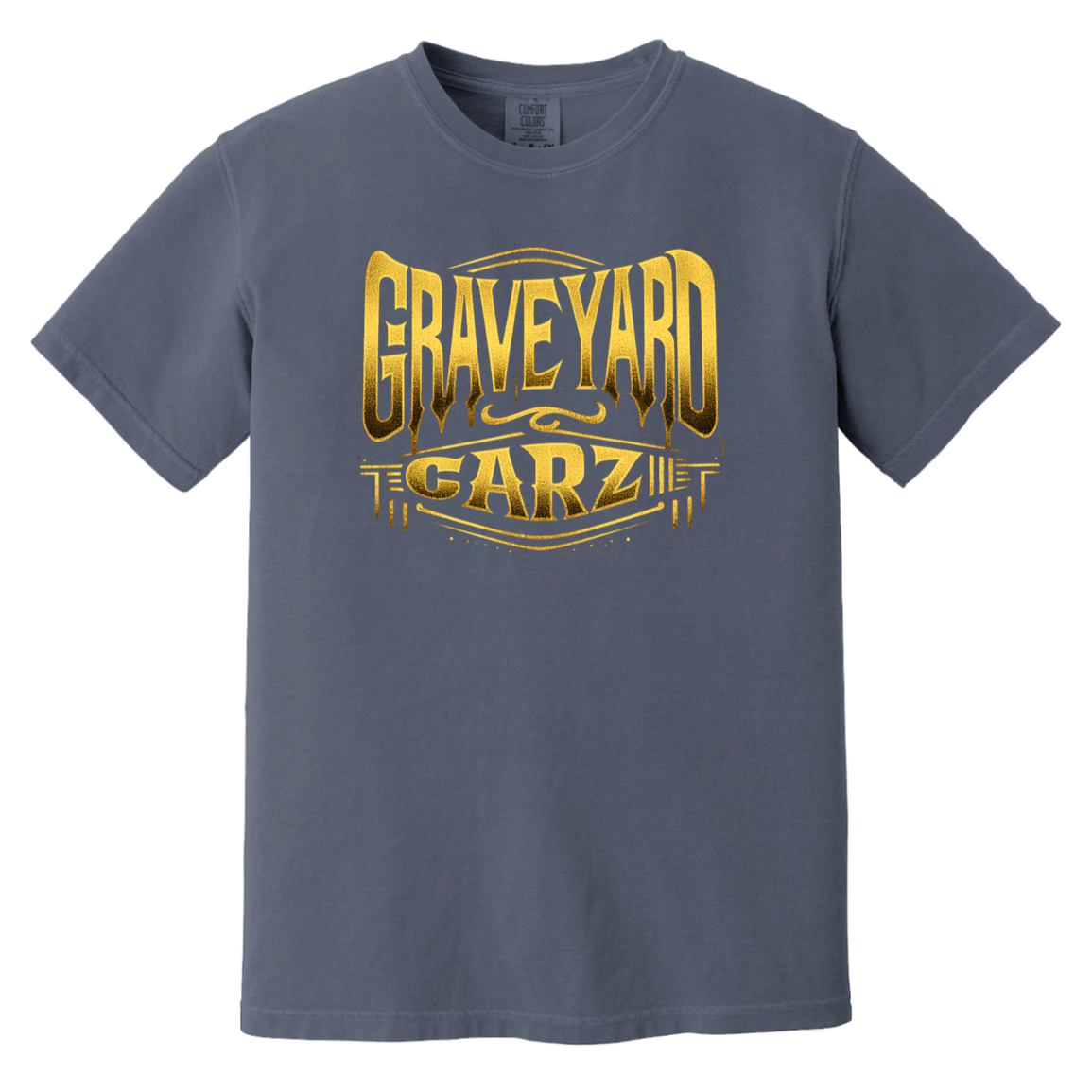 Graveyard Carz Gold Comfort Colors Heavyweight Tee - GYC Merch Store