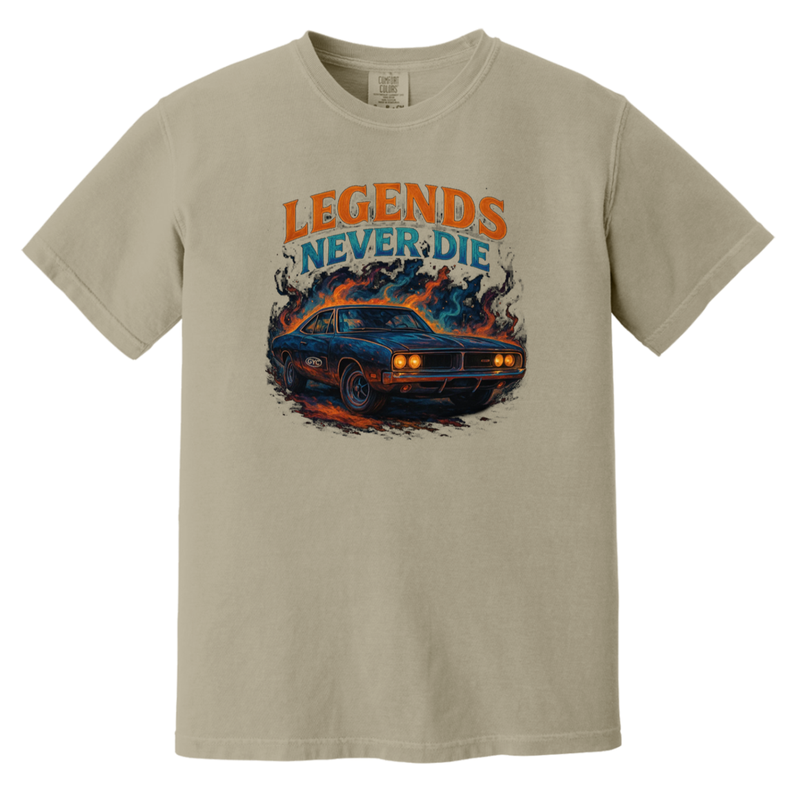 Legends Never Die Comfort Colors Heavyweight Tee - GYC Merch Store