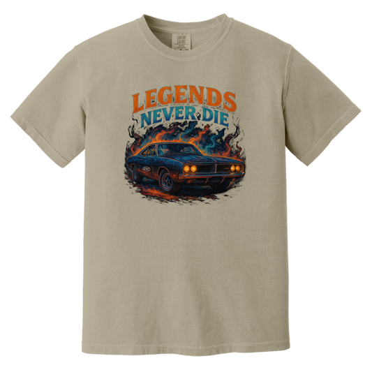 Legends Never Die Comfort Colors Heavyweight Tee - GYC Merch Store