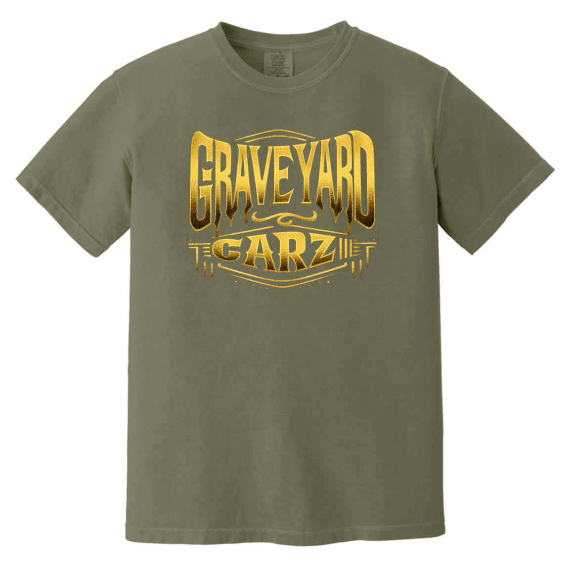 Graveyard Carz Gold Comfort Colors Heavyweight Tee - GYC Merch Store