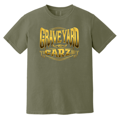 Graveyard Carz Gold Comfort Colors Heavyweight Tee - GYC Merch Store
