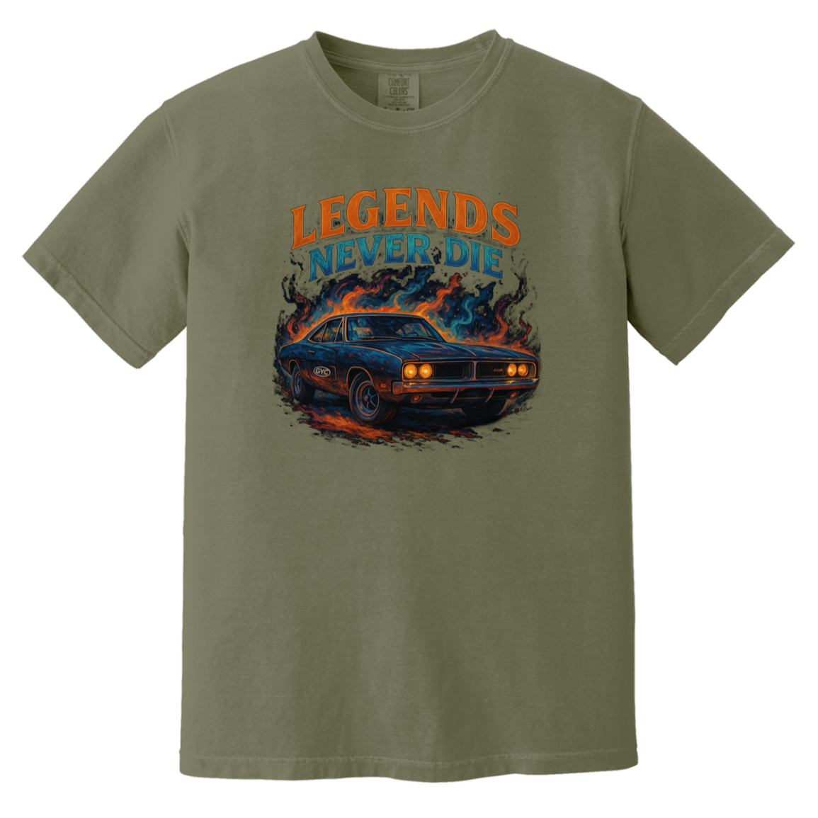 Legends Never Die Comfort Colors Heavyweight Tee - GYC Merch Store