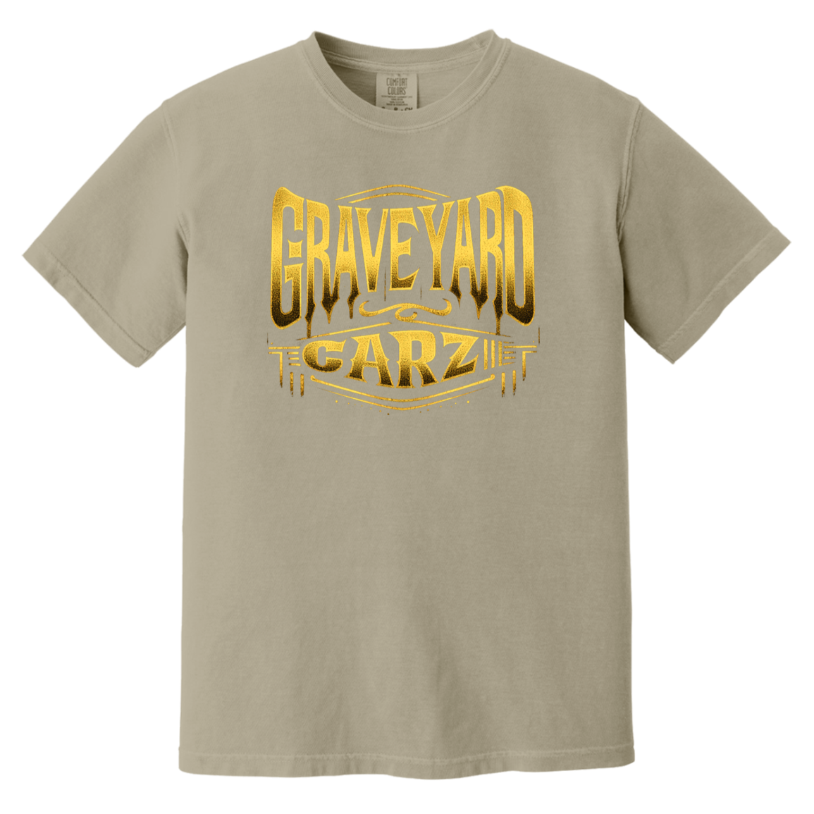 Graveyard Carz Gold Comfort Colors Heavyweight Tee - GYC Merch Store