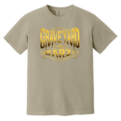 Graveyard Carz Gold Comfort Colors Heavyweight Tee - GYC Merch Store