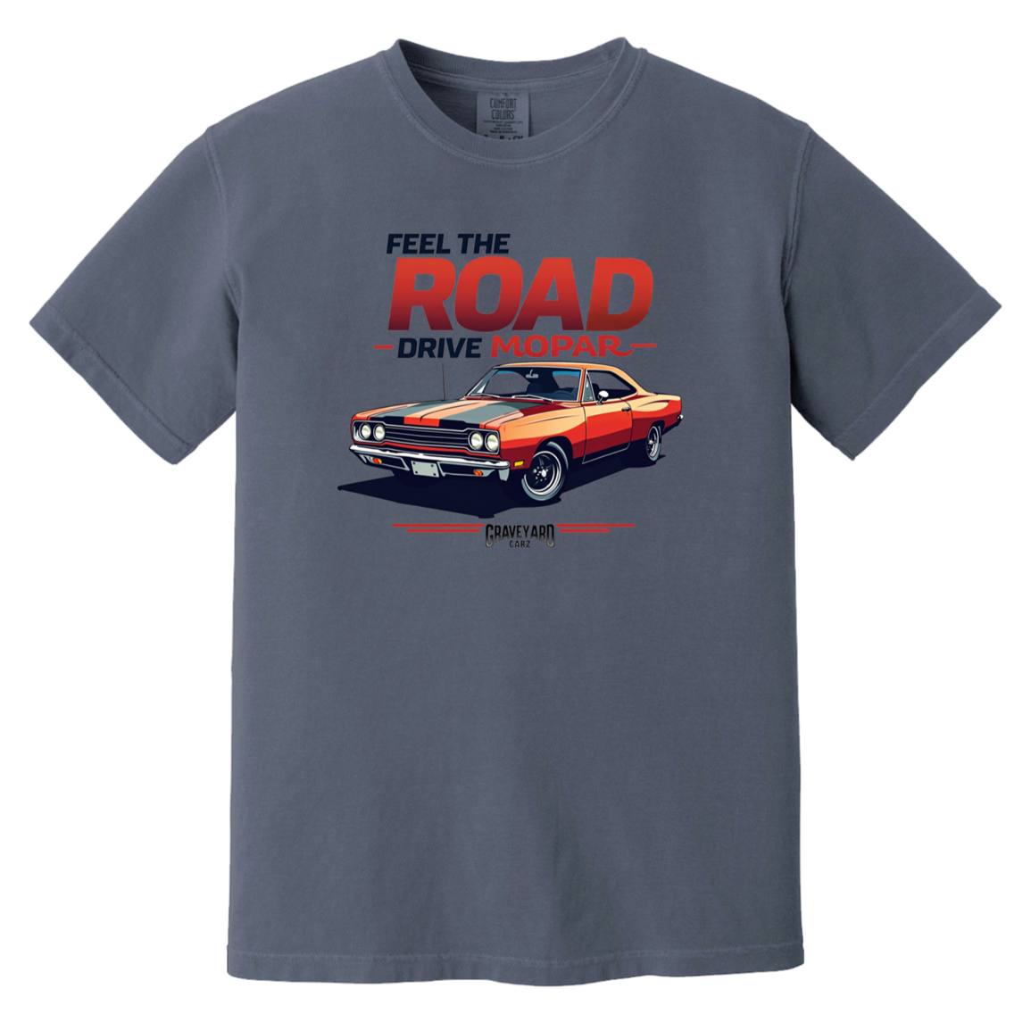 Feel The Road Drive Mopar Comfort Colors Heavyweight Tee - GYC Merch Store